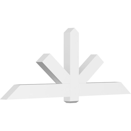 Ekena Millwork Kennewick Architectural Grade PVC Gable Bracket, 84"W x 31 1/2"H x 4"D x 6"F, 9/12 Pitch GBP084X32X0406KEN00